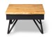 Couchtisch >Dubai 3< 2 Schubladen, Baumkante, Metall anthrazit / Wildeiche massiv - 75x75x45cm (LxBxH)
