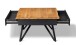 Couchtisch >Dubai 3< 2 Schubladen, Baumkante, Metall anthrazit / Wildeiche massiv - 75x75x45cm (LxBxH)