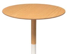 Beistelltisch >Zoe 1< rund, Eiche furniert / weiss - 46x40cm (HxD)