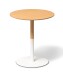 Beistelltisch >Zoe 1< rund, Eiche furniert / weiss - 46x40cm (HxD)