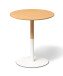 Beistelltisch >Zoe 1< rund, Eiche furniert / weiss - 46x40cm (HxD)
