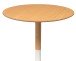 Beistelltisch >Zoe 1< rund, Eiche furniert / weiss - 46x40cm (HxD)