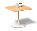 Beistelltisch >Zoe 2< Eiche furniert / weiss - 48x40x48cm (BxHxT)