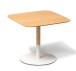 Beistelltisch >Zoe 2< Eiche furniert / weiss - 48x40x48cm (BxHxT)