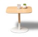 Beistelltisch >Zoe 2< Eiche furniert / weiss - 48x40x48cm (BxHxT)