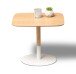 Beistelltisch >Zoe 2< Eiche furniert / weiss - 48x40x48cm (BxHxT)