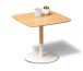 Beistelltisch >Zoe 2< Eiche furniert / weiss - 48x40x48cm (BxHxT)