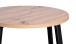 Beistelltisch >Merle 1< rund, Metall schwarz / Artisaneiche Dekor - 50x40cm (HxD)