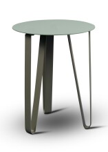Beistelltisch >Emil 1< rund, Metall grün pulverbeschichtet - 50x40cm (HxD)