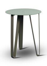 Beistelltisch >Emil 1< rund, Metall grün pulverbeschichtet - 50x40cm (HxD)