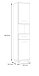 Seitenschrank >Veris< 2 Türen, 1 Schublade, 1 Fach, Old-Wood Vintage Dekor / Betonoptik - 40,2x186,8x34,8cm B/H/T