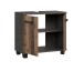 Waschbeckenunterschrank >Veris< 2 Türen, Old-Wood Vintage Dekor / Betonoptik - 68,6x62x34,8cm B/H/T