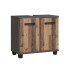 Waschbeckenunterschrank >Veris< 2 Türen, Old-Wood Vintage Dekor / Betonoptik - 68,6x62x34,8cm B/H/T