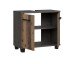 Waschbeckenunterschrank >Veris< 2 Türen, Old-Wood Vintage Dekor / Betonoptik - 68,6x62x34,8cm B/H/T