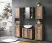 Waschbeckenunterschrank >Veris< 2 Türen, Old-Wood Vintage Dekor / Betonoptik - 68,6x62x34,8cm B/H/T