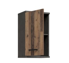 Hängeschrank >Veris< 1 Tür, Old-Wood Vintage Dekor / Betonoptik - 40,2x68,8x29cm B/H/T