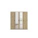 Drehtürenschrank >Voyager< 4 Türen, 7 Böden, Eiche Artisan Dekor / Spiegel - 187x194x53cm B/H/T