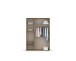 Drehtürenschrank >Voyager< 2 Schübe, 3 Böden, Eiche Artisan Dekor / Spiegel - 140x194x53cm B/H/T