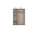 Drehtürenschrank >Voyager< 2 Schübe, 3 Böden, Eiche Artisan Dekor / Spiegel - 140x194x53cm B/H/T