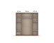 Drehtürenschrank >Voyager< 4 Türen, 7 Böden, 1 Stange, Eiche Artisan Dekor - 187x194x53 (BxHxT)