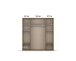Drehtürenschrank >Voyager< 4 Schübe, 5 Böden, 1 Stange, Eiche Artisan Dekor - 187x194x53 (BxHxT)