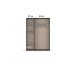 Drehtürenschrank >Voyager< 4 Böden, 1 Stange, Eiche Artisan Dekor / grau - 140x194x53cm (B/H/T)
