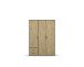 Drehtürenschrank >Voyager< 2 Schübe, 3 Böden, Eiche Artisan Dekor / grau  - 140x194x53 (BxHxT)