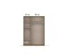 Drehtürenschrank >Voyager< 4 Böden, Eiche Artisan Dekor / weiss / Spiegel - 140x194x53cm (B/H/T)