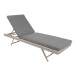 Gartenliege >Valencia< inkl. Auflage/Polster in grau meliert - 200x65x39 (LxBxH)