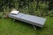 Gartenliege >Valencia< inkl. Auflage/Polster in grau meliert - 200x65x39 (LxBxH)