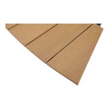 Garten-Essgruppe >Arezzo< in teaklook, Polywood - 139,5x140x74x230cm (LxBxHxD)