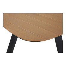 Garten-Essgruppe >Arezzo< in teaklook, Polywood - 139,5x140x74x230cm (LxBxHxD)