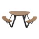 Garten-Essgruppe >Arezzo< in teaklook, Polywood - 139,5x140x74x230cm (LxBxHxD)