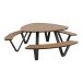 Garten-Essgruppe >Arezzo< in teaklook, Polywood - 139,5x140x74x230cm (LxBxHxD)