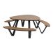 Garten-Essgruppe >Arezzo< in teaklook, Polywood - 139,5x140x74x230cm (LxBxHxD)