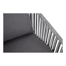 Gartenlounge-Set >CATTIVU< Sessel, 2-Sitzer, Tisch, in grau - 169x307x77,5x307 (LxBxHxD)