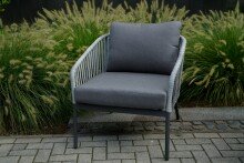 Gartenlounge-Set >CATTIVU< Sessel, 2-Sitzer, Tisch, in grau - 169x307x77,5x307 (LxBxHxD)