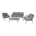 Gartenlounge-Set >CATTIVU< Sessel, 2-Sitzer, Tisch, in grau - 169x307x77,5x307 (LxBxHxD)