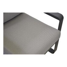 Gartenlounge-Set >BELEZZA< 3-Sitzer, 2 Sessel, Tisch, in Aluminium grau, inkl. Kissen