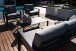 Gartenlounge-Set >BELEZZA< 3-Sitzer, 2 Sessel, Tisch, in Aluminium grau, inkl. Kissen