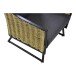 Gartenlounge-Set >SOLAMENTE< 2-Sitzer, 2 Sessel, Tisch, Geflecht natur, inkl Kissen dunkelgrau