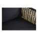 Gartenlounge-Set >SOLAMENTE< 2-Sitzer, 2 Sessel, Tisch, Geflecht natur, inkl Kissen dunkelgrau