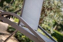 Gartenliege >Mojito Negro< Komforthöhe 48cm, in schwarz/grau - 66,5x195 (BxT)