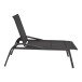 Gartenliege >Mojito Negro< Komforthöhe 48cm, in schwarz/grau - 66,5x195 (BxT)