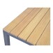 Gartenlounge-Set >Donnan< 3-Sitzer, 2 Sessel, Tisch, Beistelltisch, Aluminium anthrazit, Bambus