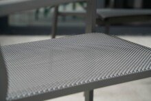 Gartenstuhl >Mojito Negro< Armlehnstuhl, Stapelstuhl, Aluminium matt anthrazit - 55x95x65 (BxHxT)