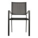 Gartenstuhl >Mojito Negro< Armlehnstuhl, Stapelstuhl, Aluminium matt anthrazit - 55x95x65 (BxHxT)