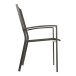 Gartenstuhl >Mojito Negro< Armlehnstuhl, Stapelstuhl, Aluminium matt anthrazit - 55x95x65 (BxHxT)