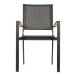 Gartenstuhl >Mojito Negro< Armlehnstuhl, Stapelstuhl, Aluminium matt anthrazit - 55x95x65 (BxHxT)