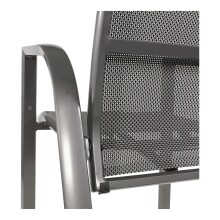 Hochlehner >Mojito Negro< Gartenstuhl, Armlehnstuhl, Aluminium anthrazit - 59x110x69 (BxHxT)